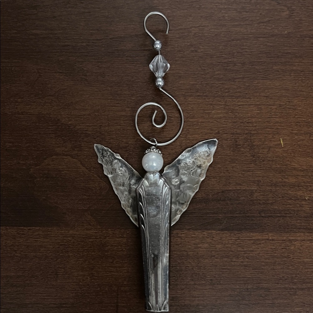 Elegant Silver Hand Crafted Angel Wall Decor/Ornament